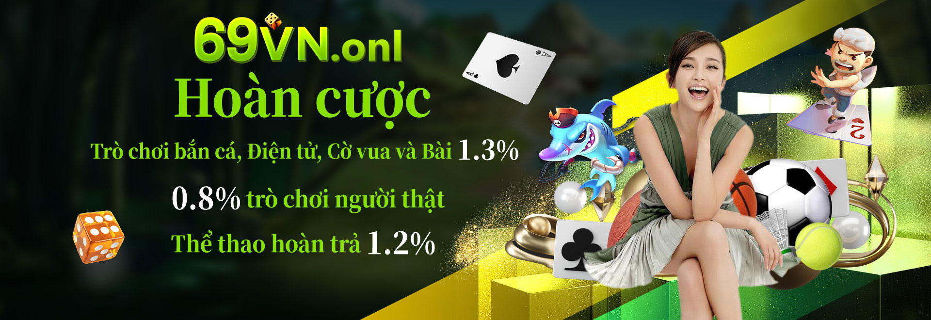 69vn hoàn cược lên đến 1,3%